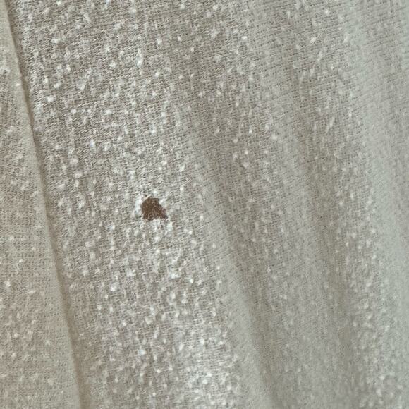 Vintage 1970s White Dress Rose Embroider Prairie Flutter Sleeve Nightgown Tie - Picture 14 of 16